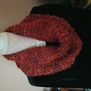 Hand knit infinity scarf